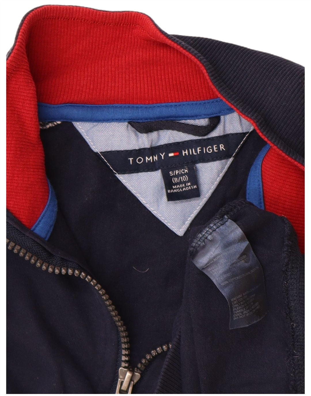 Tommy Hilfiger Boys Graphic Sweatshirt Jumper 8-9 Years Small Navy Blue