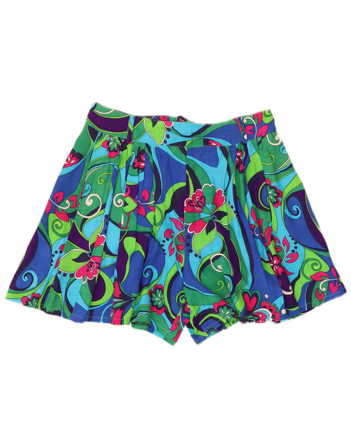 Trend Womens High Waist Casual Shorts Medium W30 Multicoloured Floral