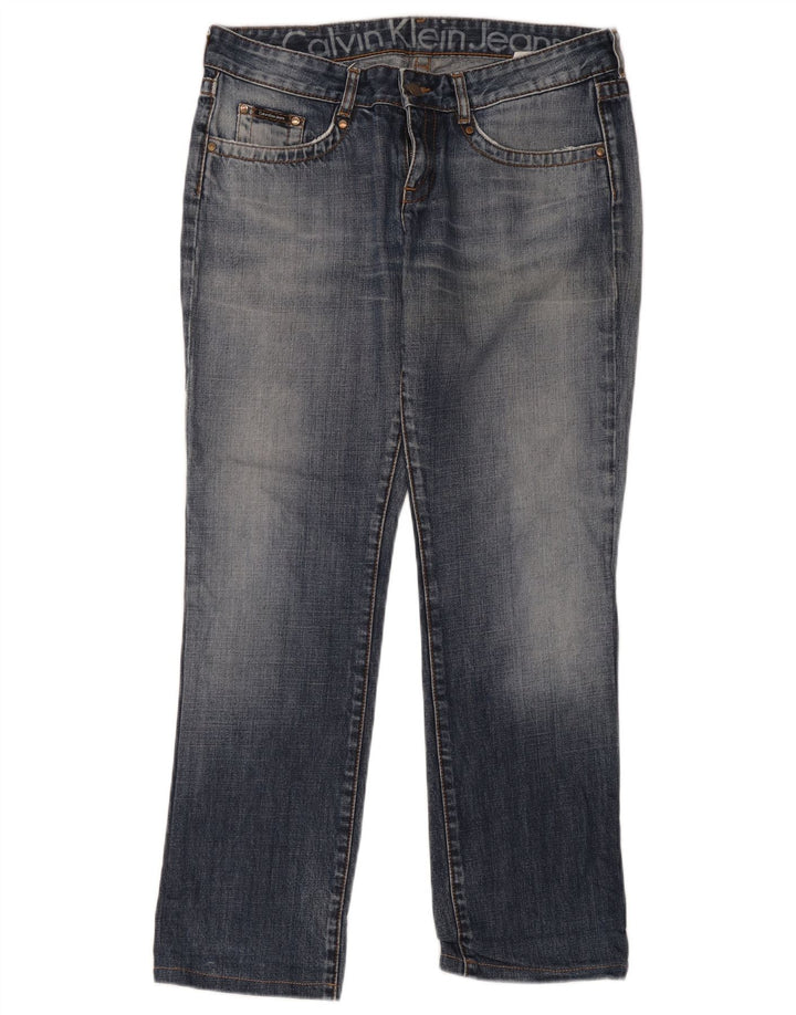 Calvin Klein Mens Straight Jeans W31 L34 Blue Cotton