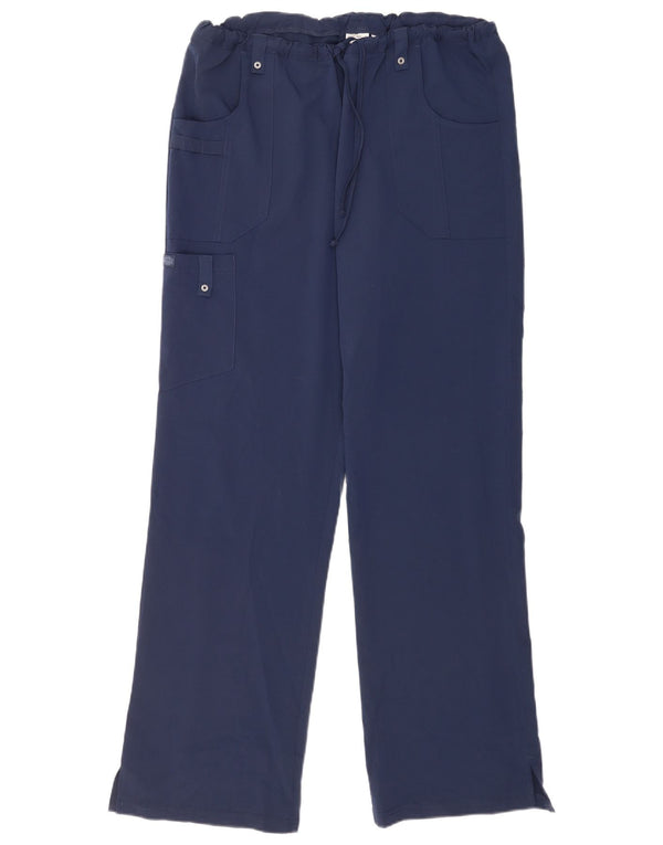 Dickies Womens Straight Cargo Trousers Large W34 L33 Navy Blue Polyester