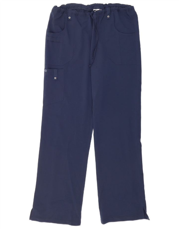 Dickies Womens Straight Cargo Trousers Large W34 L33 Navy Blue Polyester