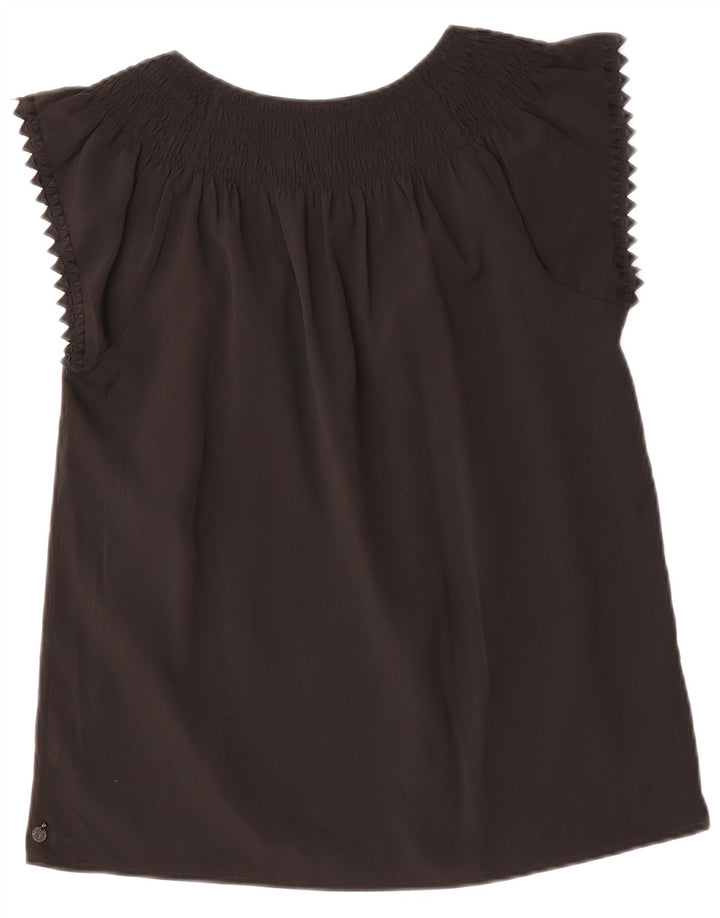 MAISON SCOTCH Womens Blouse Top UK 14 Medium Black Polyester