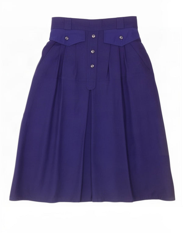 Laurel Womens High Waist A-Line Skirt EU 36 Small W26 Navy Blue