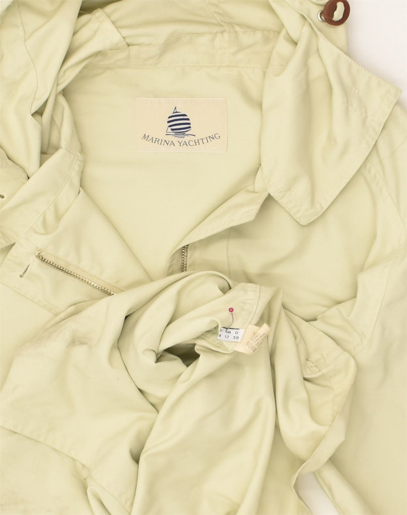 MARINA YACHTING Womens Hooded Windbreaker Jacket UK 12 Medium Beige | Vintage Marina Yachting | Thrift | Second-Hand Marina Yachting | Used Clothing | Messina Hembry 