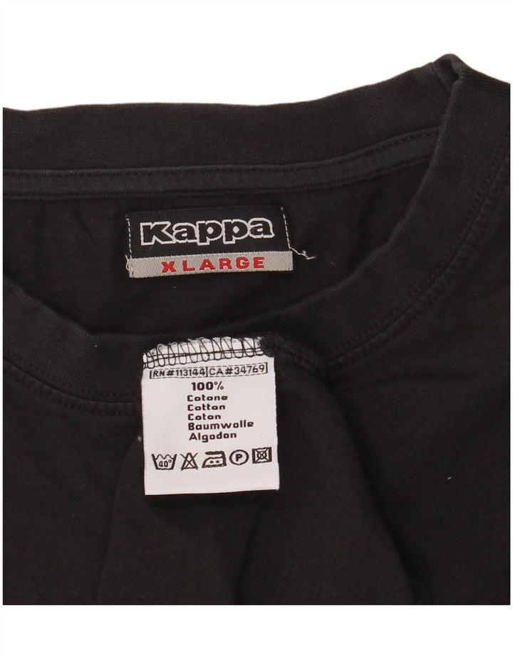 Kappa Mens Graphic Top Long Sleeve XL Black Cotton