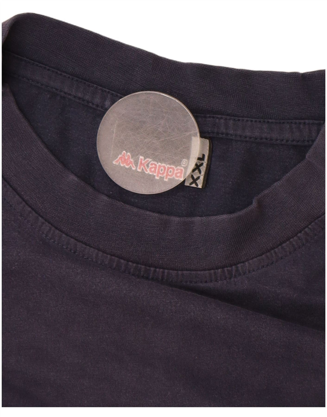 KAPPA Mens T-Shirt Top 2XL Navy Blue Cotton