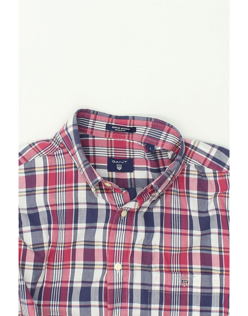 GANT Mens Regular Fit Shirt Large Multicoloured Check Cotton | Vintage Gant | Thrift | Second-Hand Gant | Used Clothing | Messina Hembry 