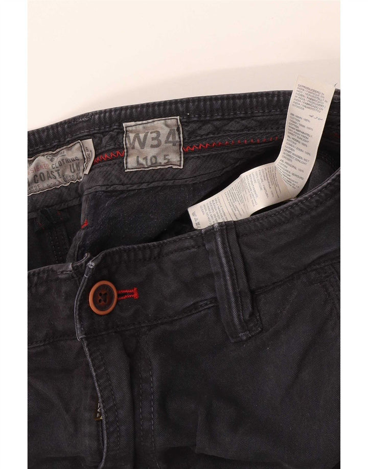 Fat Face Mens Chino Shorts W34 Large Black Cotton