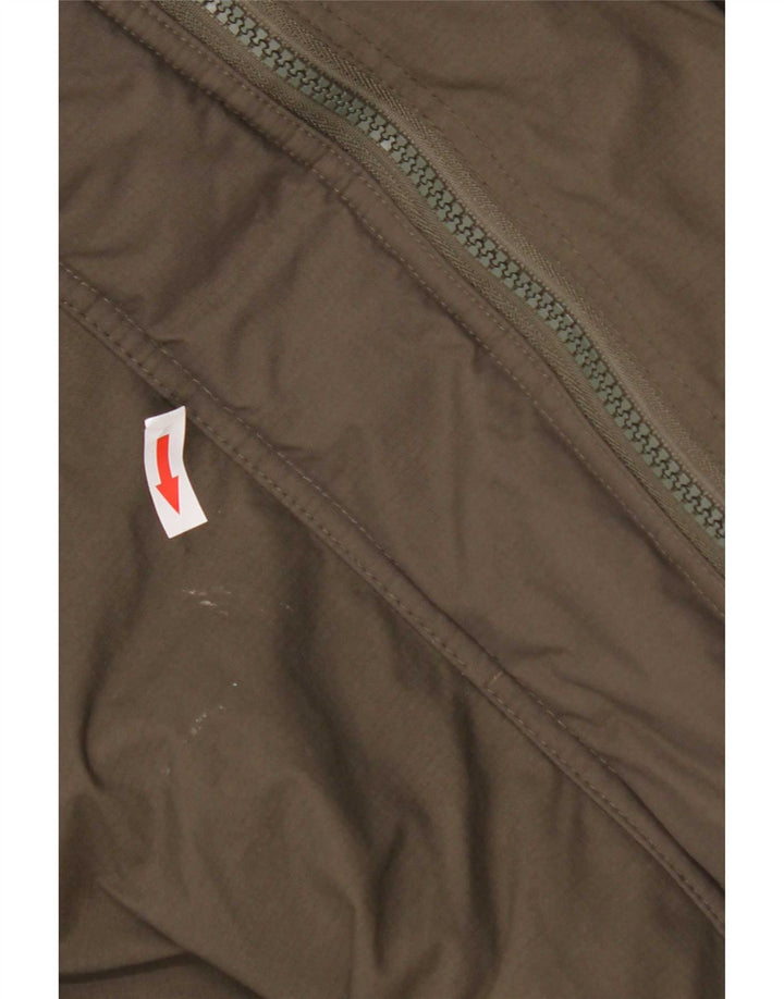 Superdry Womens Graphic Windbreaker Jacket UK 14 Medium Khaki