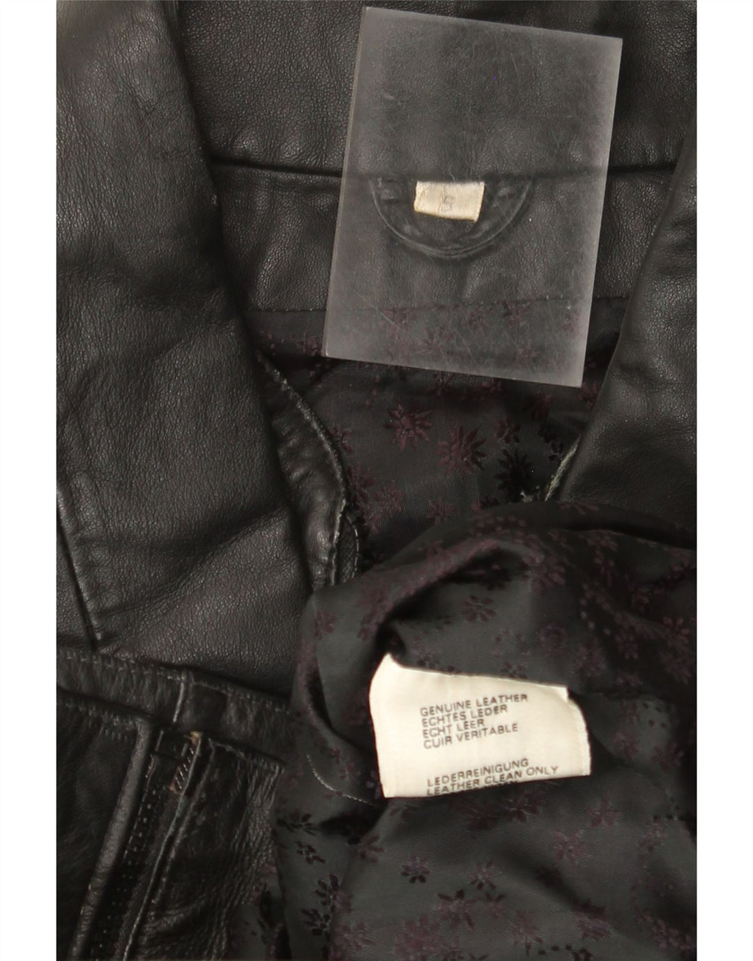 Vintage Mens Loose Fit Leather Jacket UK 36 Small Black Leather