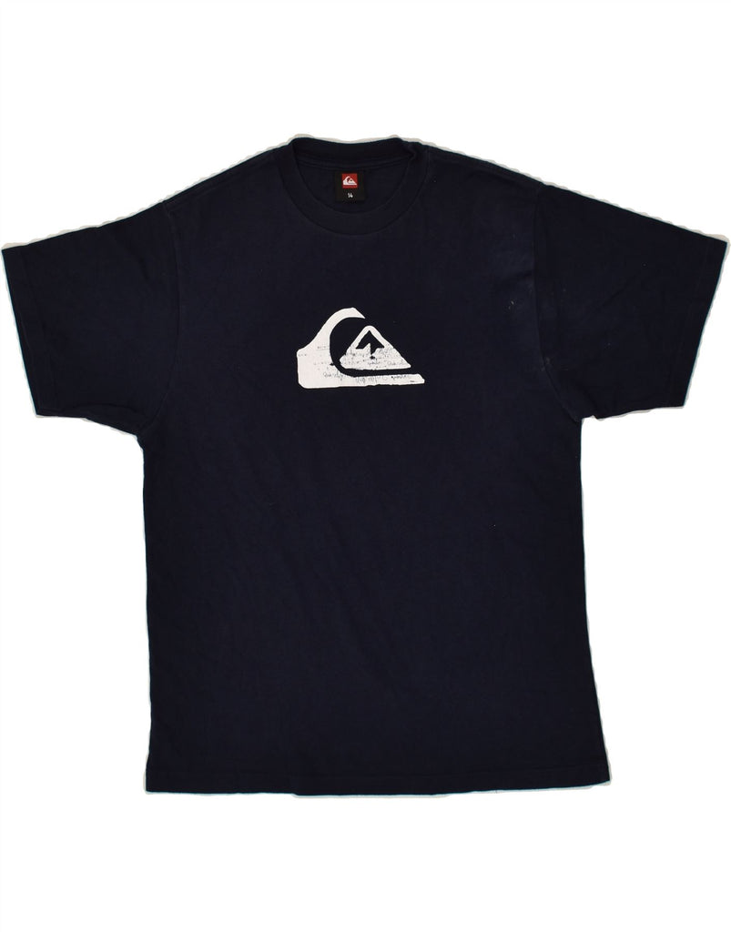 QUIKSILVER Boys Graphic T-Shirt Top 13-14 Years Navy Blue | Vintage Quiksilver | Thrift | Second-Hand Quiksilver | Used Clothing | Messina Hembry 