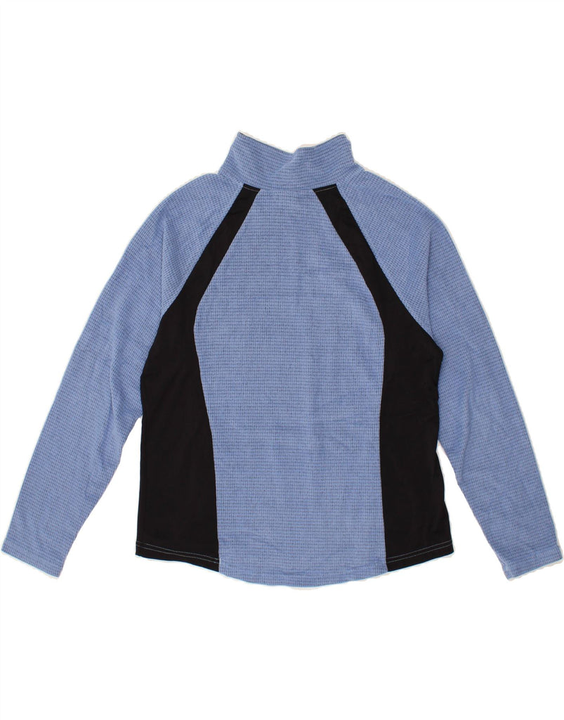 L.L.BEAN Womens Fleece Jumper UK 16 Large Blue Colourblock Polyester Vintage L.L.Bean and Second-Hand L.L.Bean from Messina Hembry 