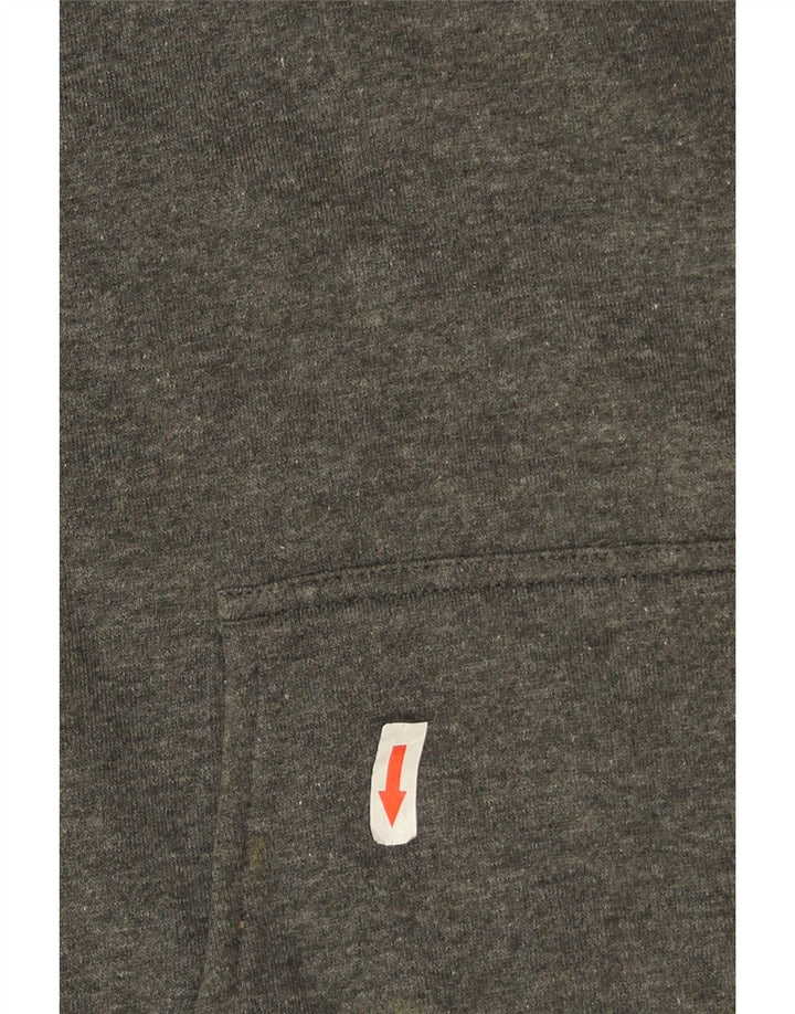 Nike Womens Graphic Oversized Hoodie Jumper US 8/10 Medium Grey Cotton