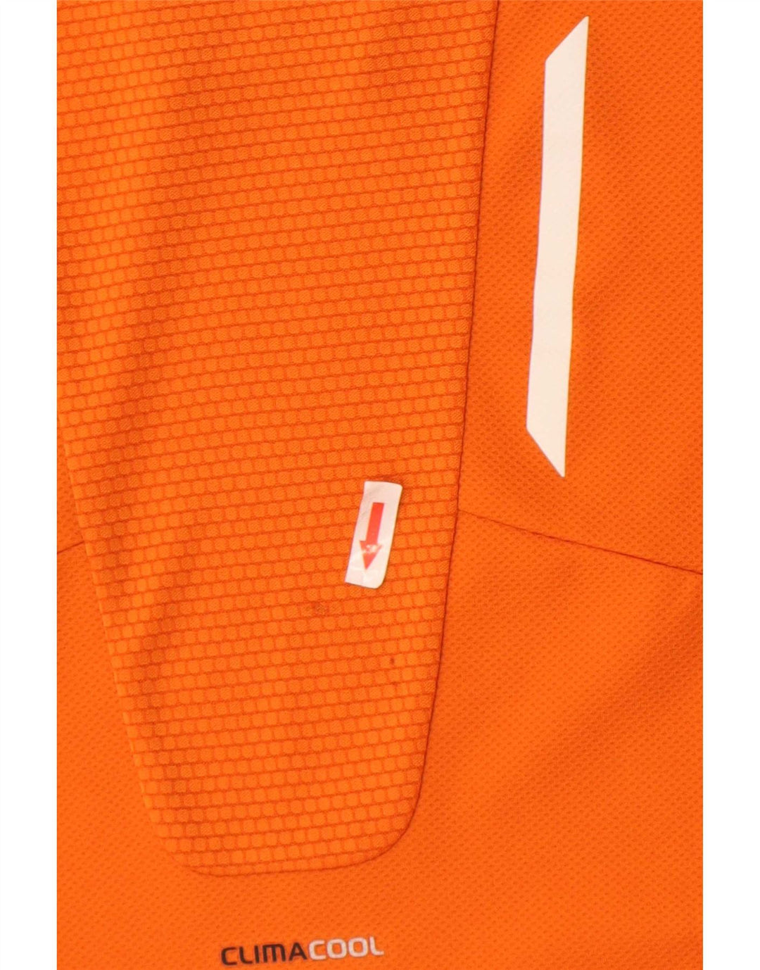 Adidas Mens Clima 365 T-Shirt Top Large Orange Colourblock Polyester