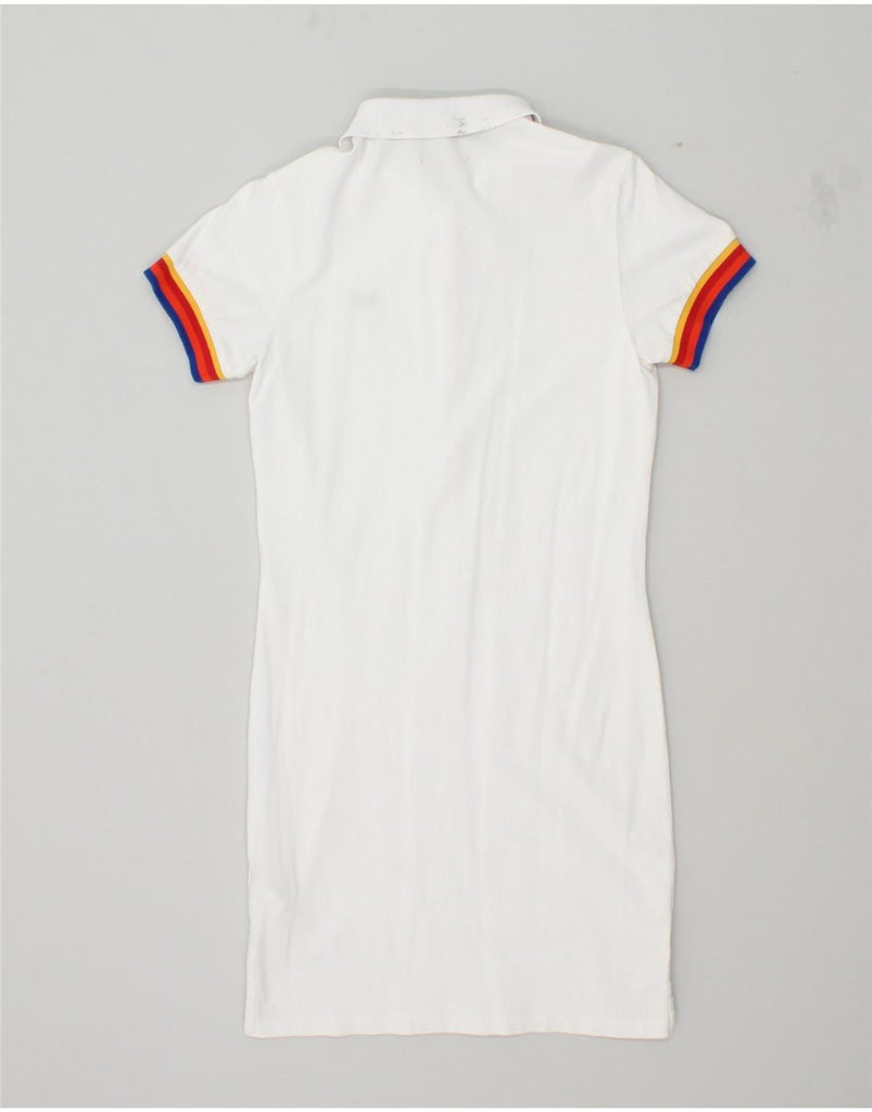 SUPERDRY Womens Short Sleeves Polo Dress UK 8 Small  White Cotton | Vintage Superdry | Thrift | Second-Hand Superdry | Used Clothing | Messina Hembry 