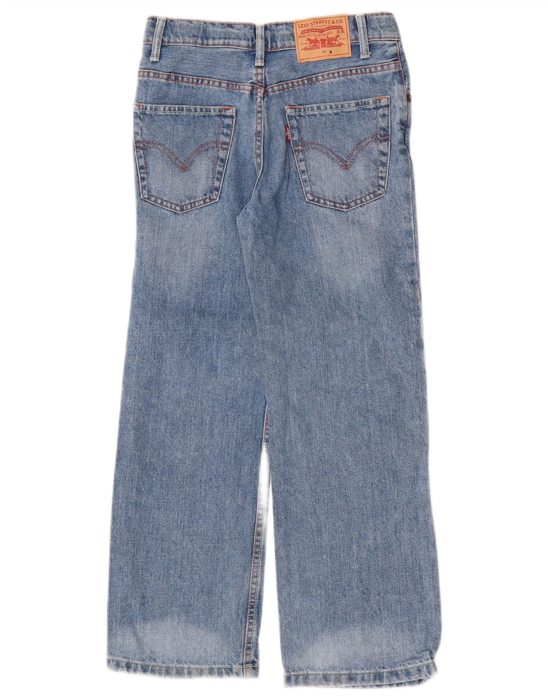 Levi's Boys Straight Jeans 7-8 Years W24 L23 Blue Cotton