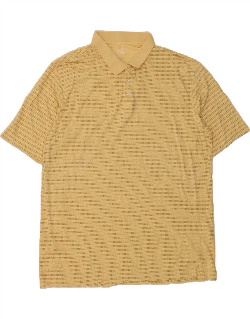 DOCKERS Mens Polo Shirt 2XL Yellow Striped Cotton Vintage Dockers and Second-Hand Dockers from Messina Hembry 