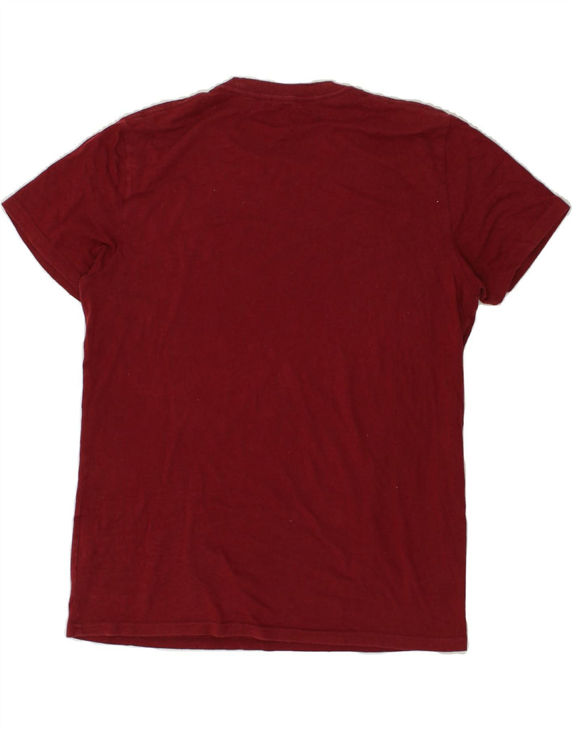 HOLLISTER Mens T-Shirt Top Medium Maroon Cotton | Vintage Hollister | Thrift | Second-Hand Hollister | Used Clothing | Messina Hembry 