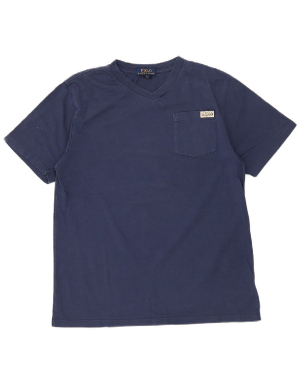 Polo Ralph Lauren Boys T-Shirt Top 14-15 Years Large Navy Blue Cotton