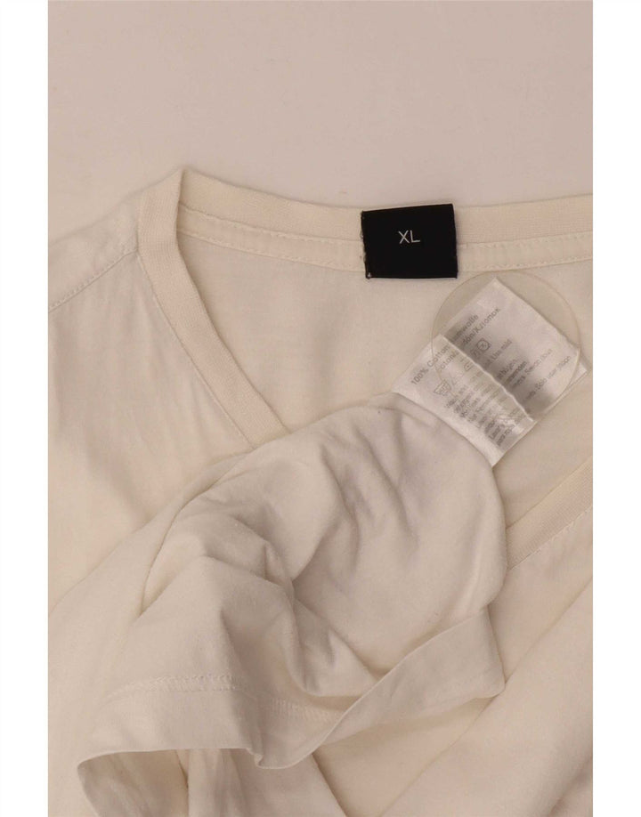 Hugo Boss Mens T-Shirt Top XL White Cotton