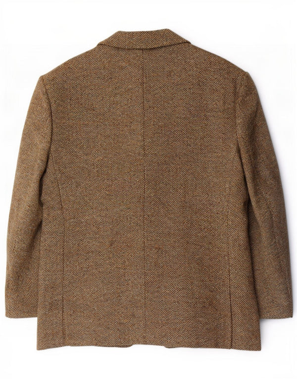 Harris Tweed Mens 2 Button Blazer Jacket IT 46 3XL Brown Flecked