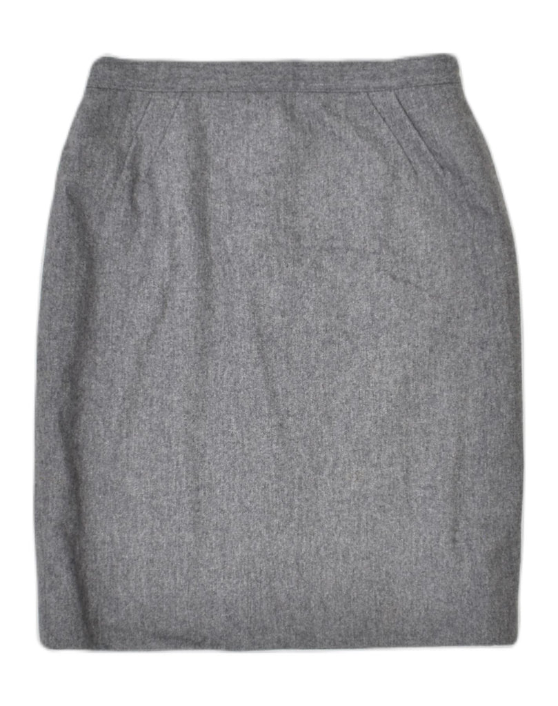 LUISA SPAGNOLI Womens Pencil Skirt IT 46 Medium W28 Grey Wool | Vintage | Thrift | Second-Hand | Used Clothing | Messina Hembry 