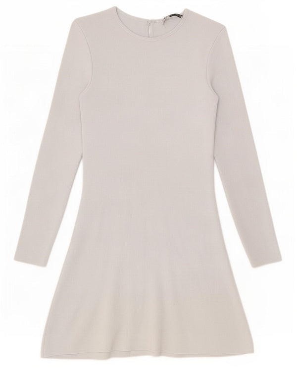 Zara Womens Long Sleeve Jumper Dress UK 8 Small Blue Viscose