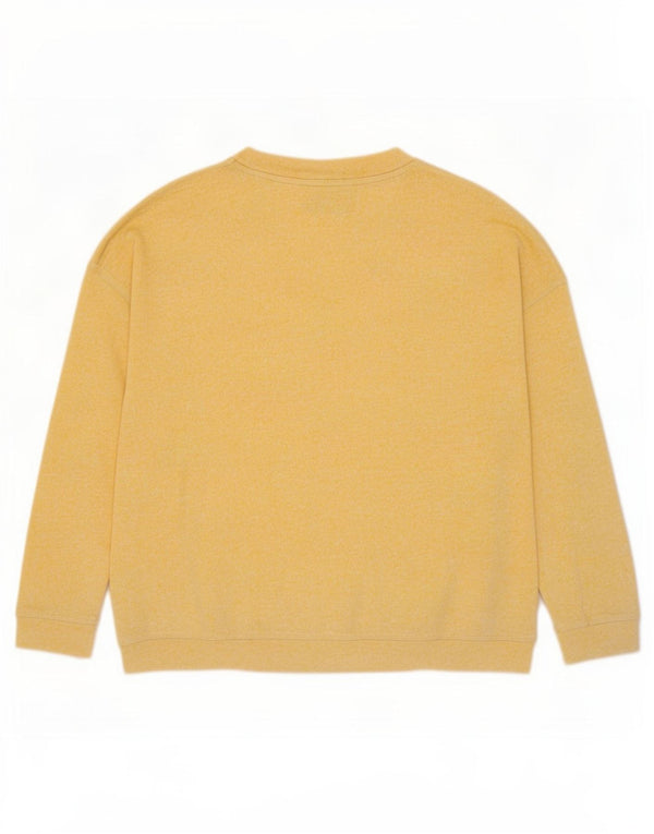 Marks & Spencer Womens 3/4 Sleeve Sweatshirt Jumper UK 16 Large Yellow