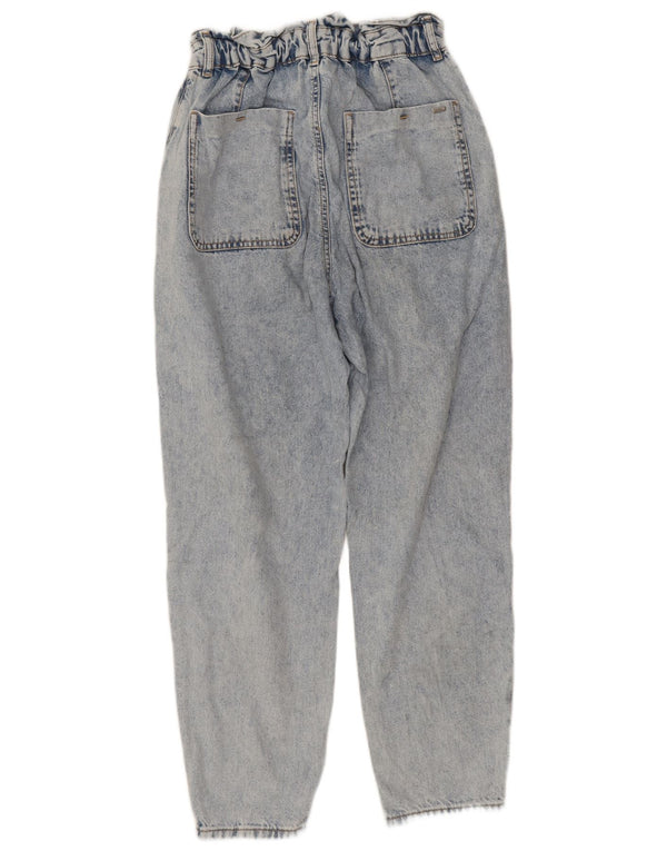Zara Womens High Waist Loose Jeans EU 36 XS W26 L26 Blue Cotton