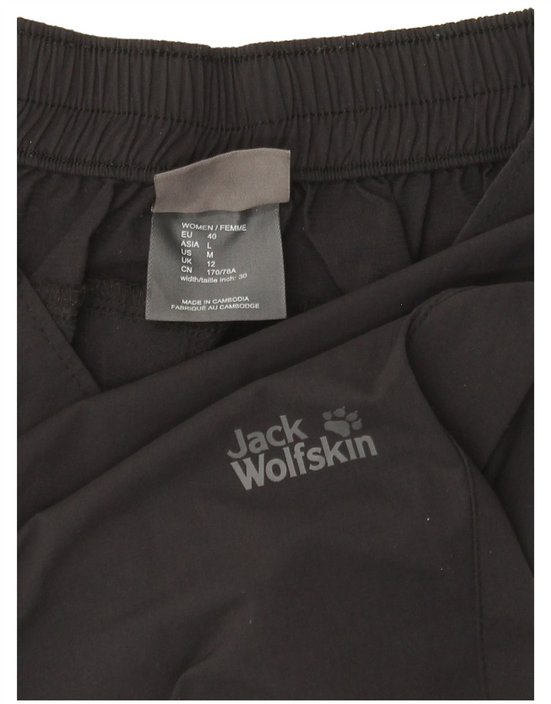 Jack Wolfskin Womens Bermuda Shorts UK 12 Medium W32  Black