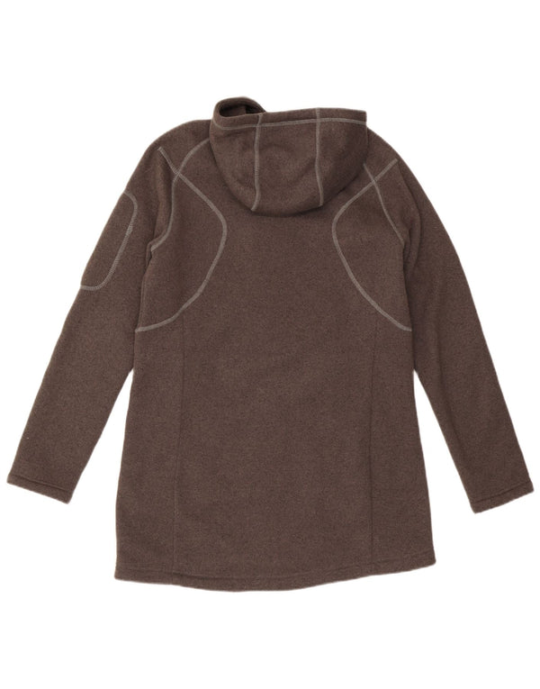 JACK WOLFSKIN Womens Hooded Tracksuit Top Jacket UK 16 Large Brown