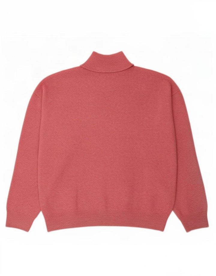 Marks & Spencer Womens Turtle Neck Jumper Sweater UK 14 Medium Pink