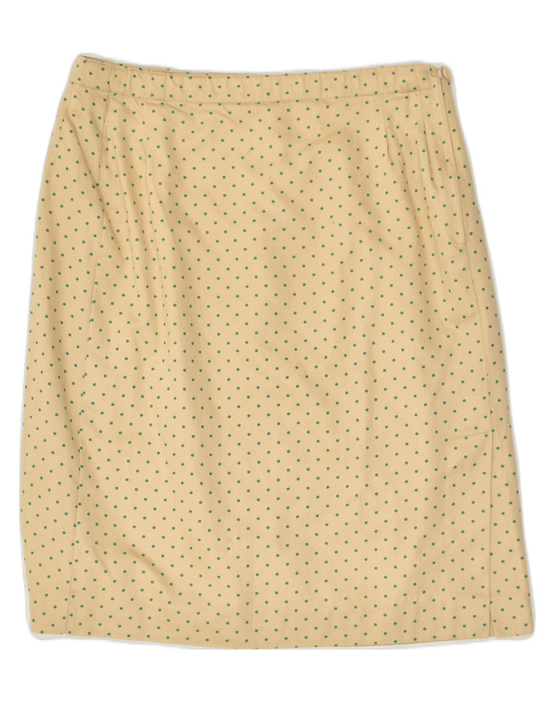 VINTAGE Womens Straight Skirt W30 Medium  Beige Polka Dot | Vintage Vintage | Thrift | Second-Hand Vintage | Used Clothing | Messina Hembry 