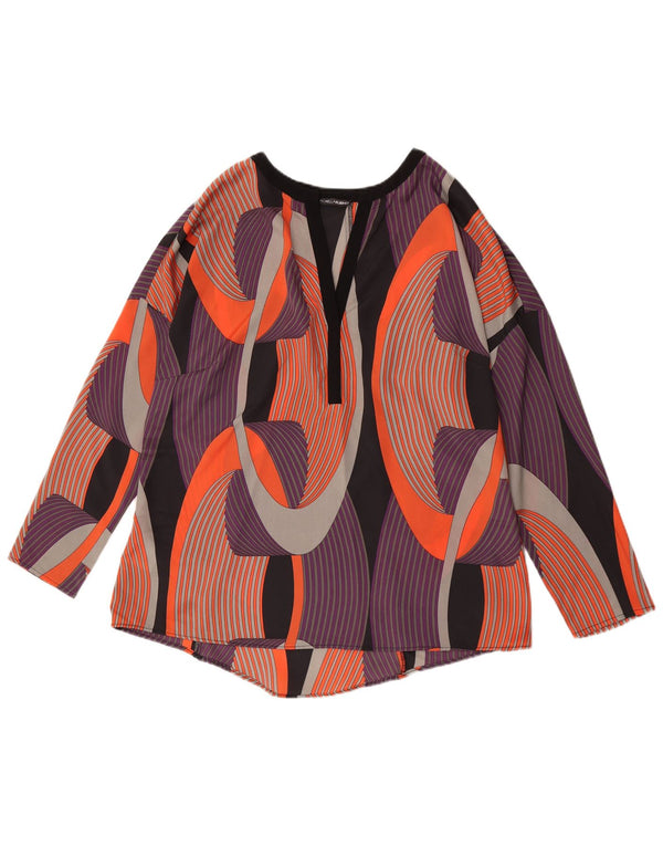 Fiorella Rubino Womens Top Long Sleeve UK 16 Large Multicoloured Geometric
