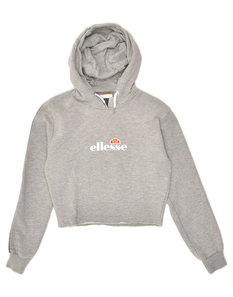 ELLESSE Womens Graphic Full Tracksuit UK 4 XS Grey Cotton | Vintage Ellesse | Thrift | Second-Hand Ellesse | Used Clothing | Messina Hembry 