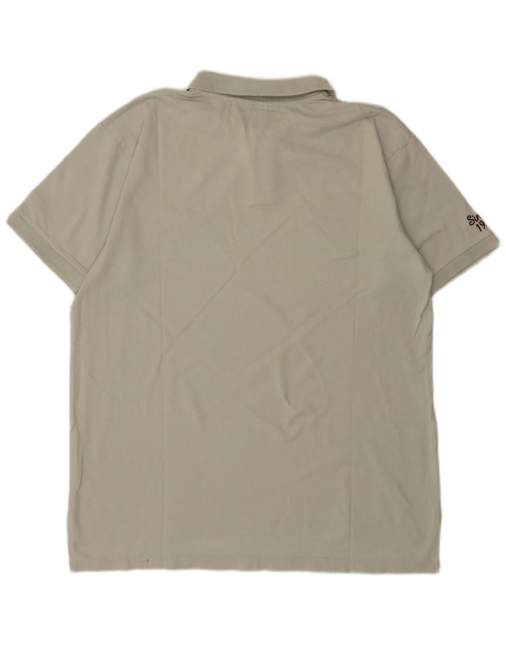 Umbro Mens Graphic Polo Shirt Large Grey Cotton