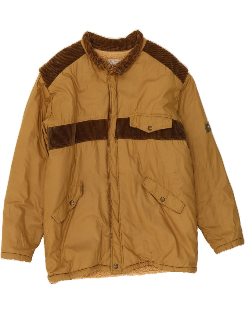 VINTAGE Mens Windbreaker Jacket IT 50 Large Beige Colourblock Vintage Vintage and Second-Hand Vintage from Messina Hembry 
