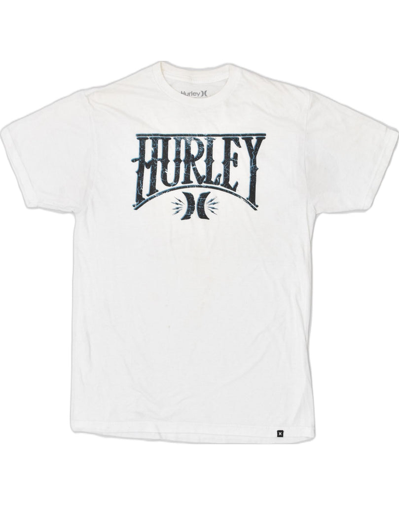 HURLEY Womens Premium Fit Graphic T-Shirt Top UK 16 Large White Cotton | Vintage Hurley | Thrift | Second-Hand Hurley | Used Clothing | Messina Hembry 