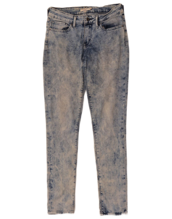 Levi's Womens 711 Acid Wash Skinny Jeans W27 L30 Blue Cotton