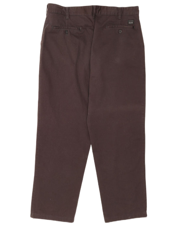 Mash Mens Straight Chino Trousers IT 54 2XL W36 L29 Grey Cotton