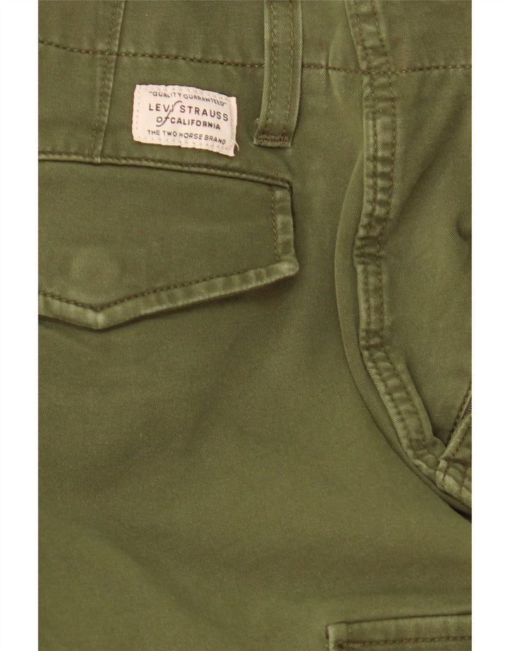 Levi's Mens Slim Cargo Trousers W31 L30 Green Cotton