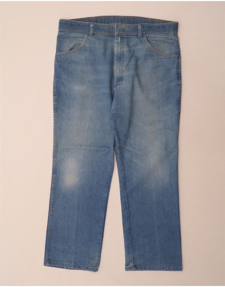 WRANGLER Mens Regular Fit Straight Jeans W38 L29 Blue Polyester