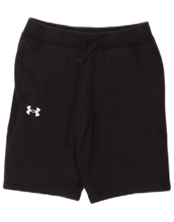 UNDER ARMOUR Boys Sport Shorts 11-12 Years Large  Black Cotton