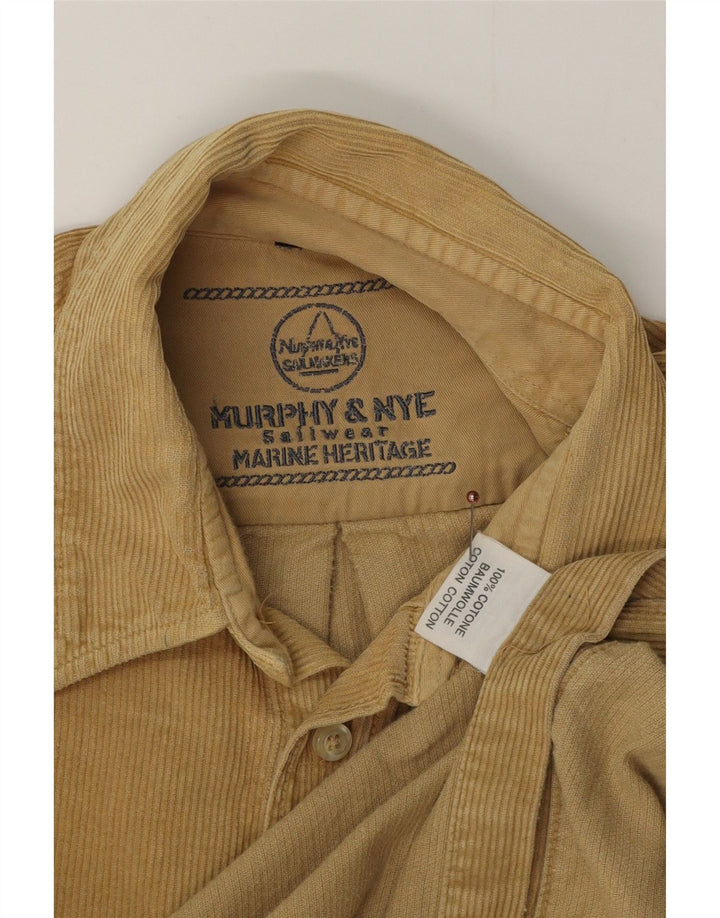 Murphy & Nye Mens Sailmakers Corduroy Shirt XL Beige