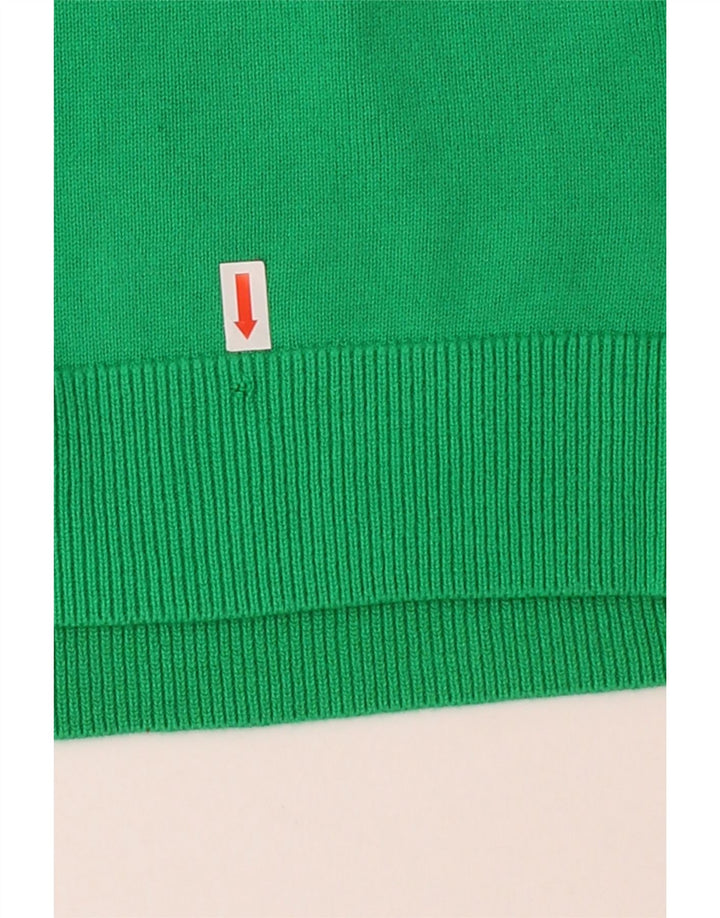 TOMMY HILFIGER Mens V-Neck Jumper Sweater Large Green Cotton Vintage Tommy Hilfiger and Second-Hand Tommy Hilfiger from Messina Hembry 