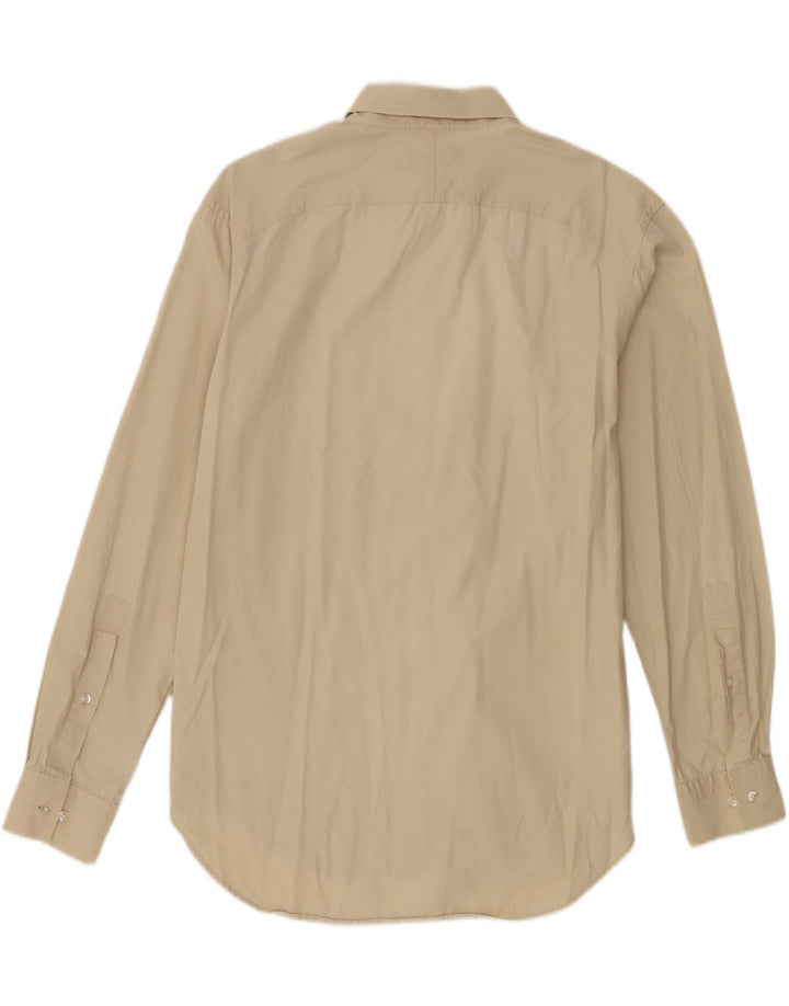 Timberland Mens Shirt Medium Beige Cotton