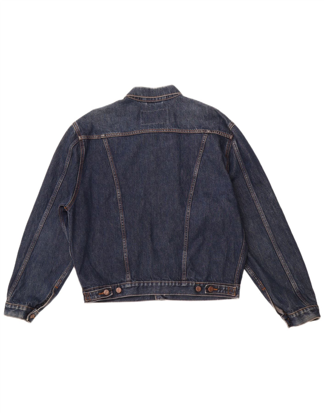 WRANGLER Mens Denim Jacket UK 40 Large Navy Blue Cotton