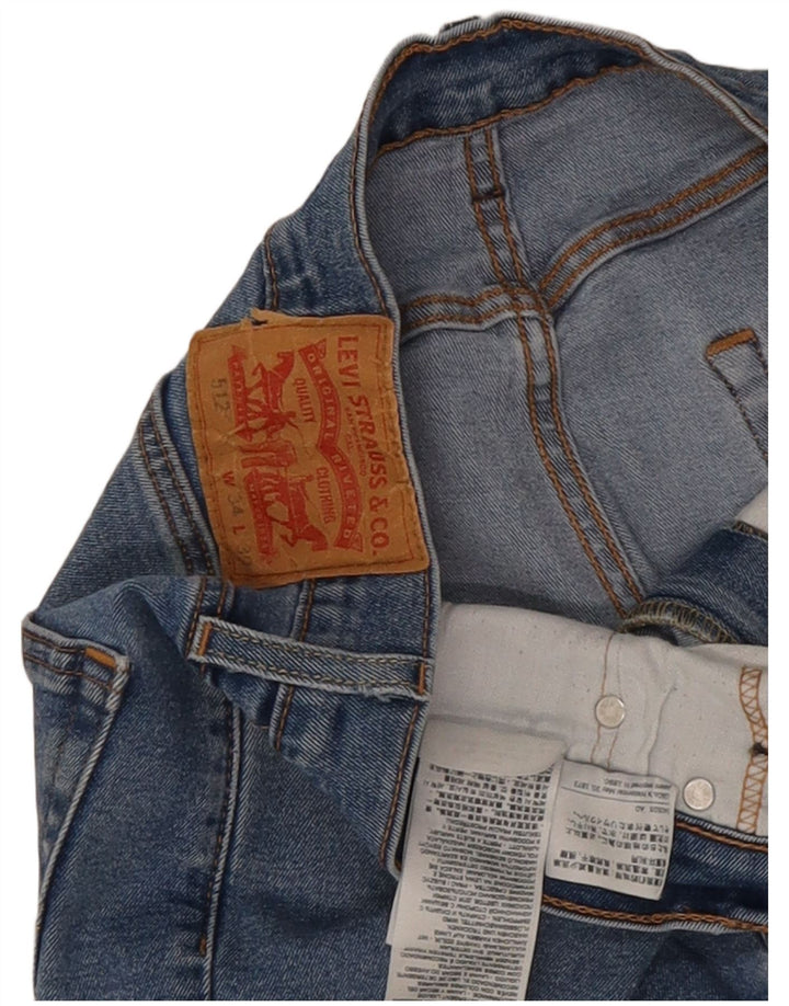 Levi's Mens 512 Slim Tapered Jeans W34 L30 Blue Cotton