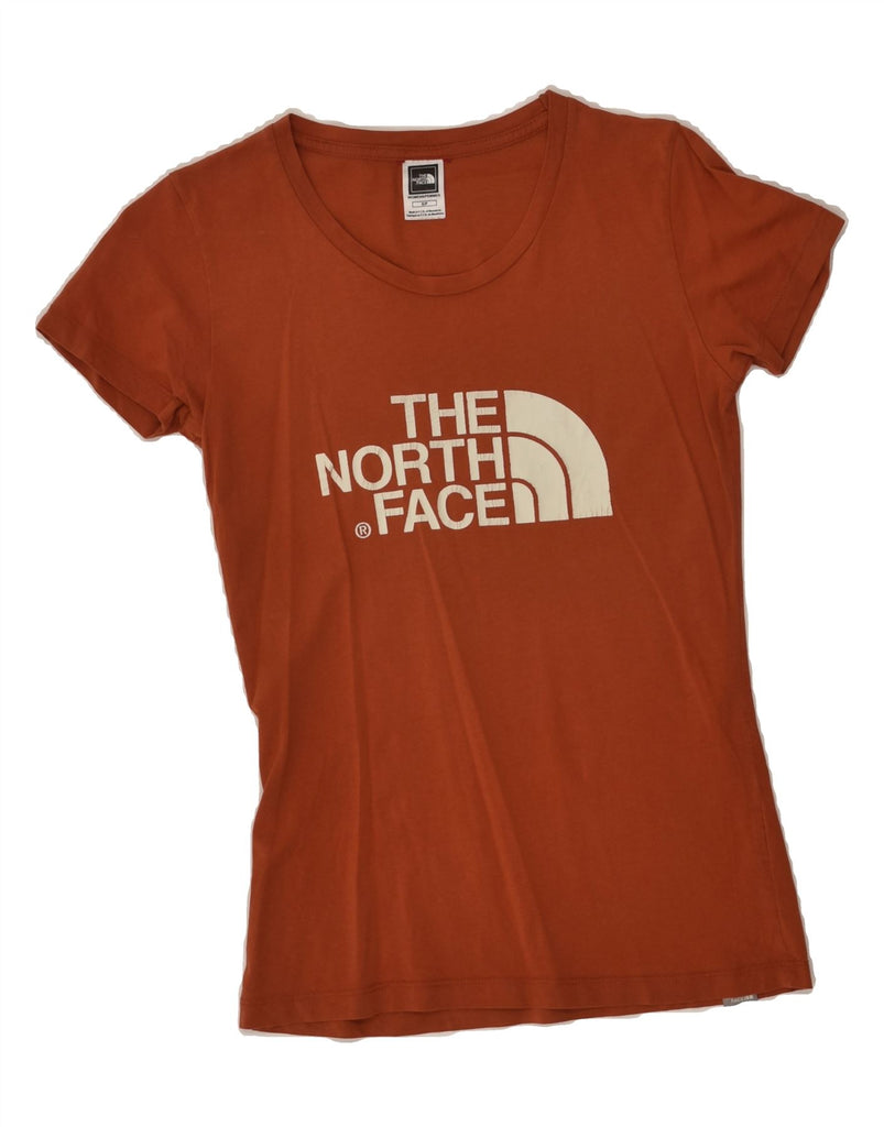 THE NORTH FACE Womens Graphic T-Shirt Top UK 10 Small Brown Cotton | Vintage The North Face | Thrift | Second-Hand The North Face | Used Clothing | Messina Hembry 