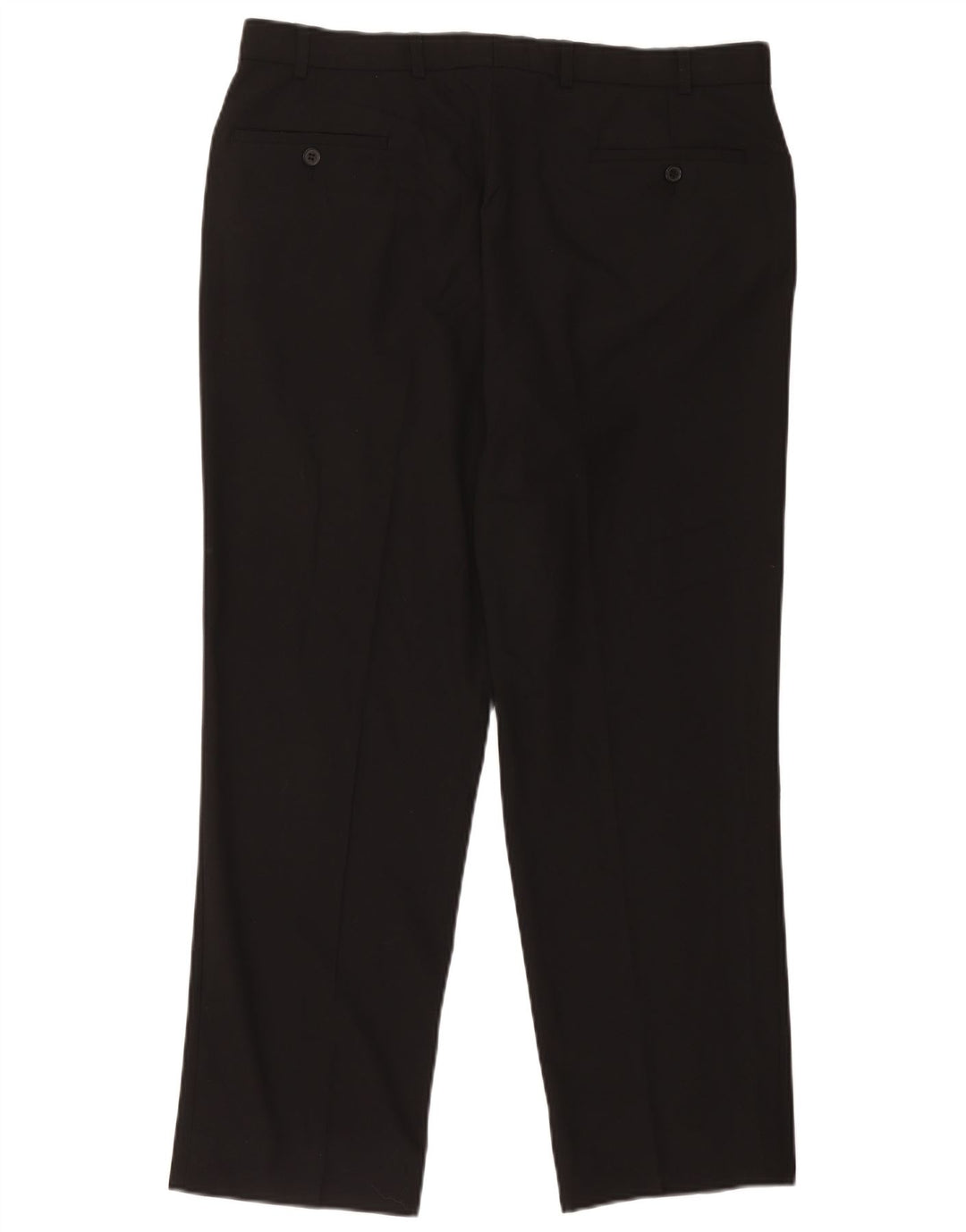 Marks & Spencer Mens Straight Casual Trousers W36 L29 Black Polyester